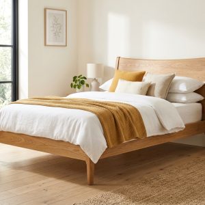 Apollo Scandinavian Solid Oak Minimalist Bed Cot