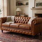 Kensington Handcrafted Top-Grain Leather 3-Seater Chesterfield Sofa