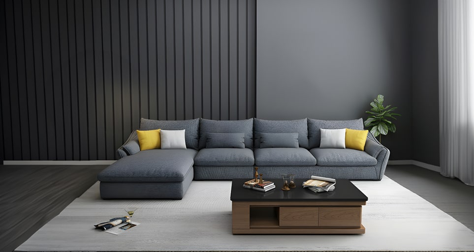 Cromie Cutting-Edge L-Shaped Sectional Sofa - Image 3