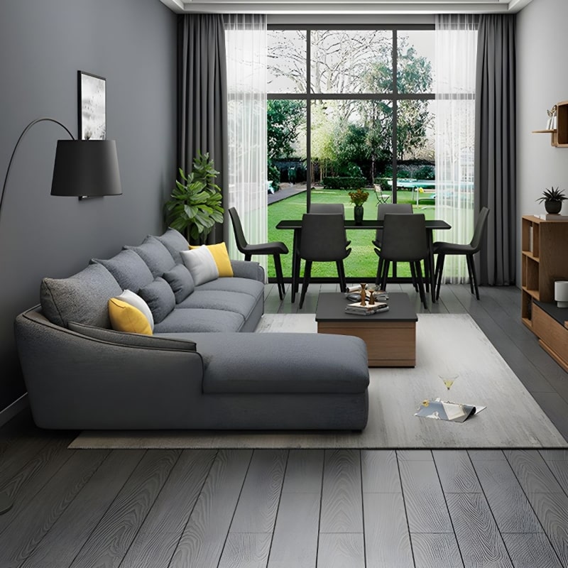 Cromie Cutting-Edge L-Shaped Sectional Sofa - Image 4