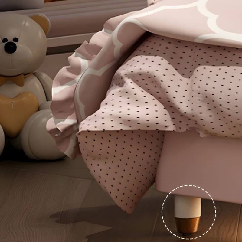 Elsa Curved Organic Velvet Bed Cot - Image 5