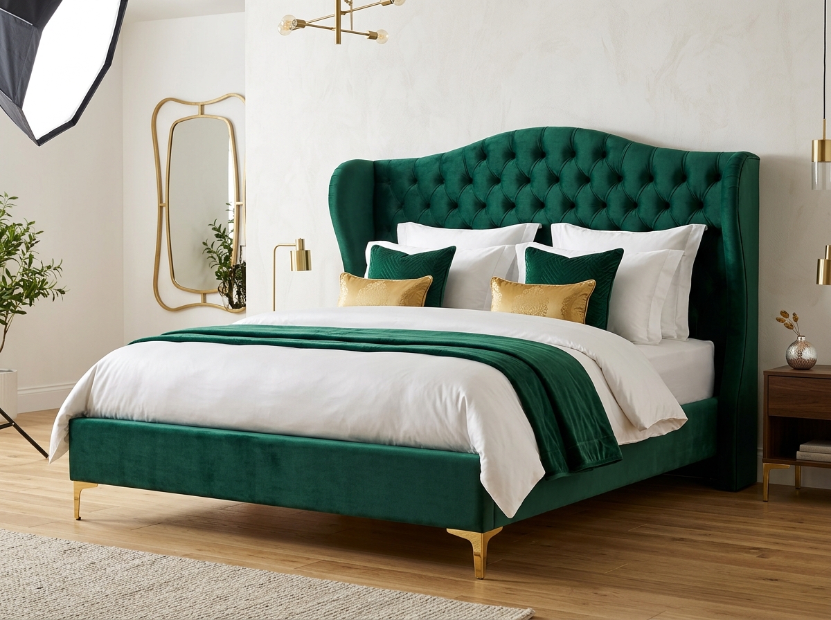 Imperial Royal Upholstered King Size Bed Cot