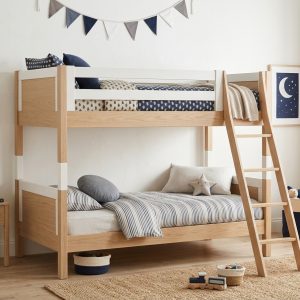 Roger Solid Wood Twin Bunk Bed Cot