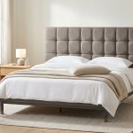 Cyclone Contemporary Grid-Tufted Upholstered Bed Cot