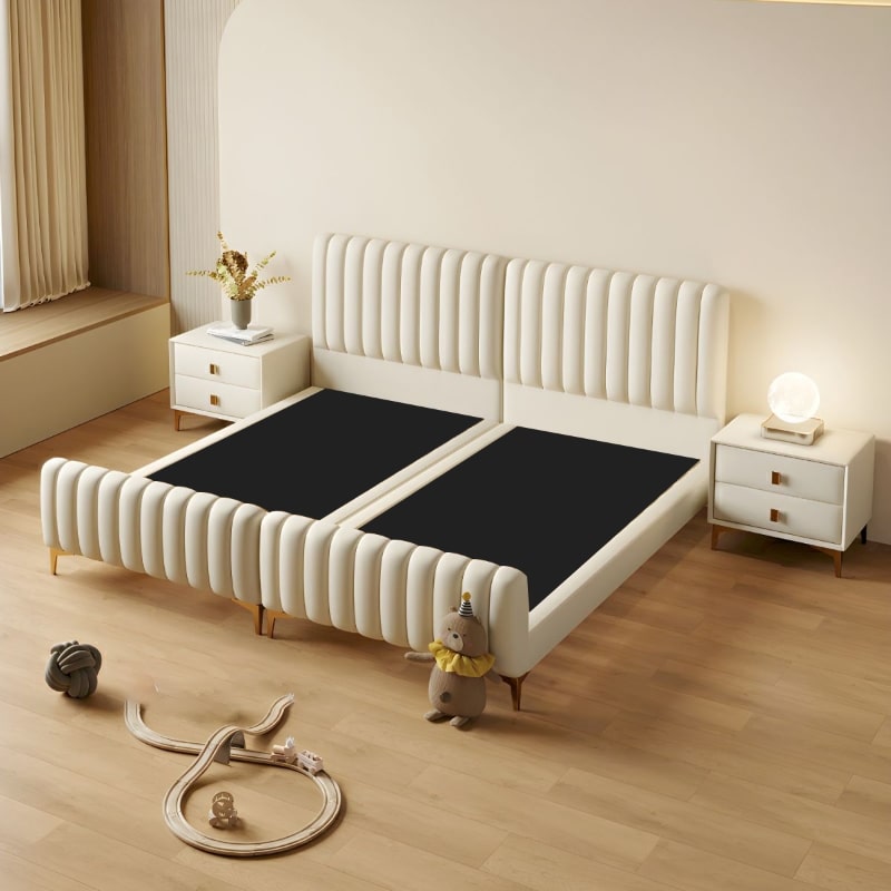 Sante Solid Oak Wood Single Bed Cot with Trundle - Image 3