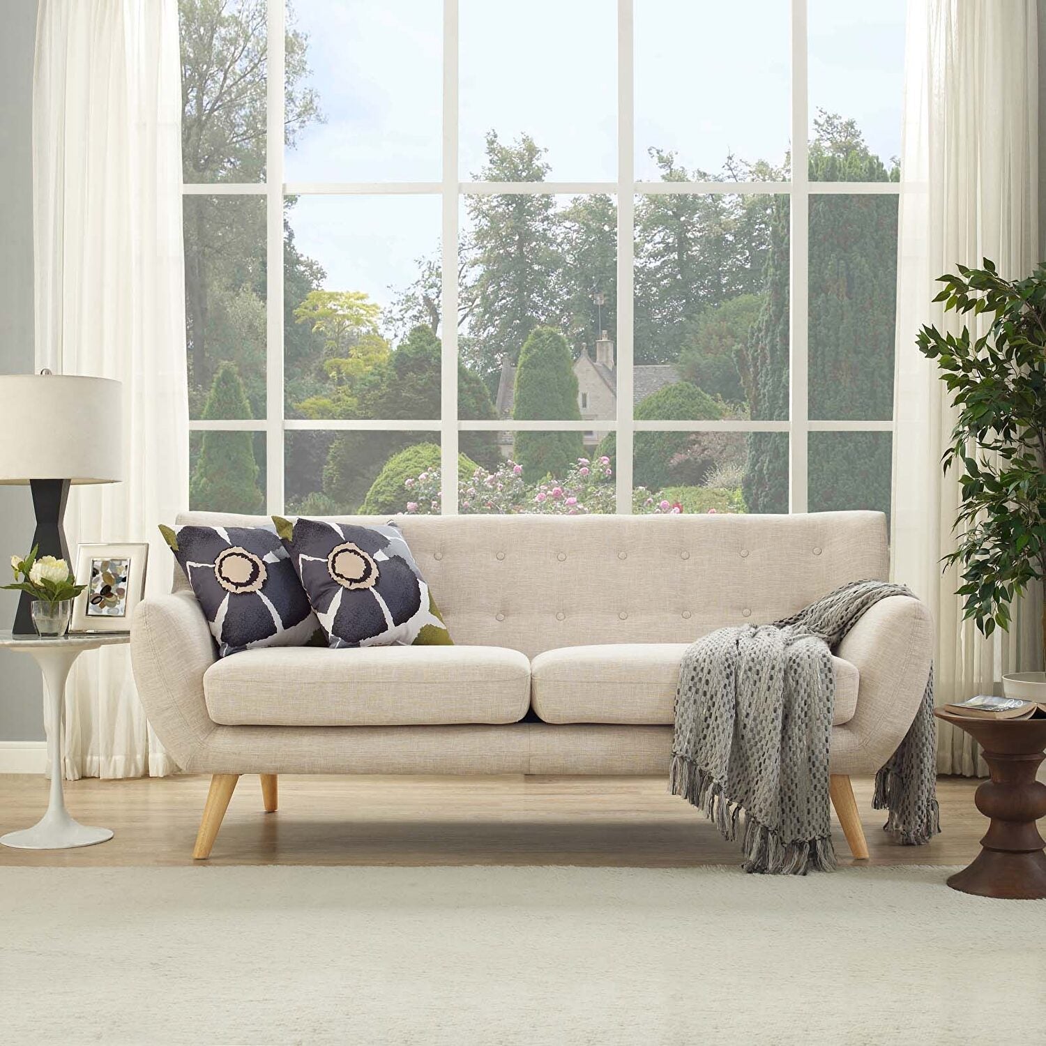 Dolce Sophisticated Curved Living Room Sofa - Image 4